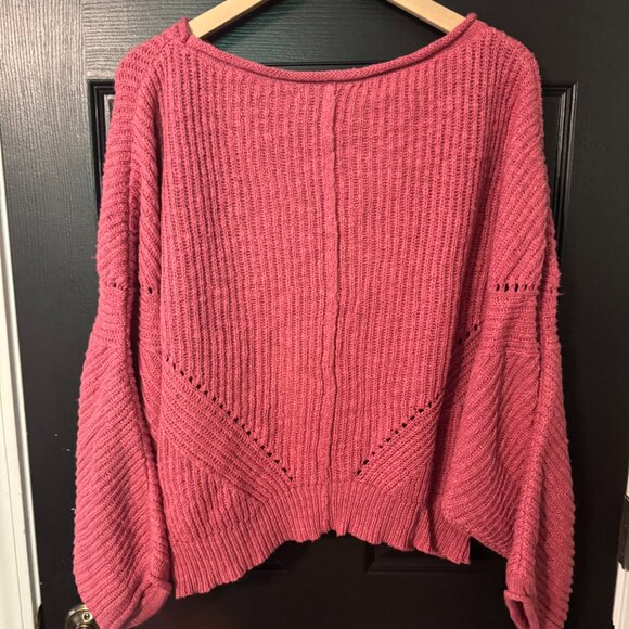 NWOT Womens Altard State Dolman Sleeve Knit Sweater Cropped Pink Knit Medium - Picture 4 of 4